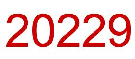 Number 20229 red image