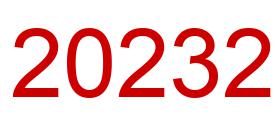 Number 20232 red image