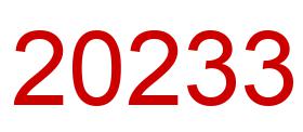 Number 20233 red image