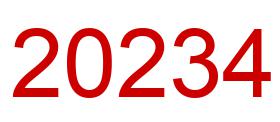 Number 20234 red image