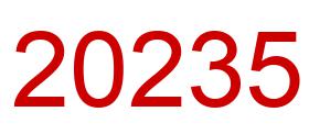 Number 20235 red image