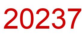 Number 20237 red image