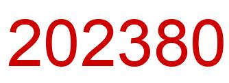 Number 202380 red image