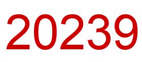 Number 20239 red image