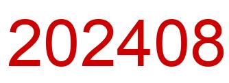 Number 202408 red image