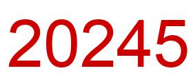 Number 20245 red image
