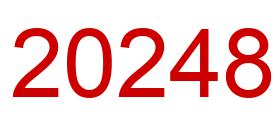 Number 20248 red image