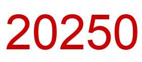 Number 20250 red image