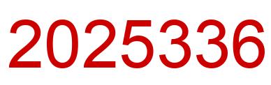 Number 2025336 red image