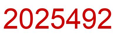 Number 2025492 red image