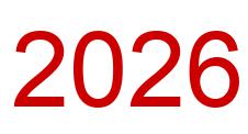 Number 2026 red image