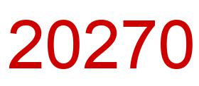 Number 20270 red image