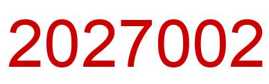 Número 2027002 imagen rojo