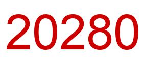 Number 20280 red image
