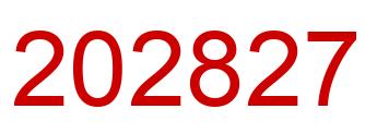 Number 202827 red image