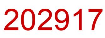 Number 202917 red image