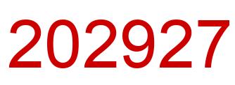 Number 202927 red image