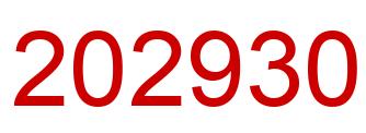 Number 202930 red image
