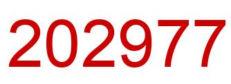 Número 202977 imagen rojo