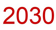Número 2030 imagen rojo
