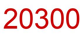 Number 20300 red image