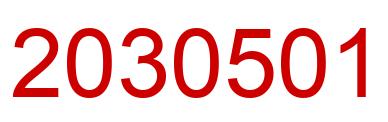 Number 2030501 red image