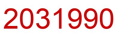 Number 2031990 red image