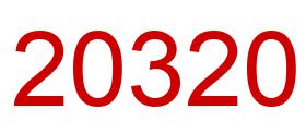 Number 20320 red image