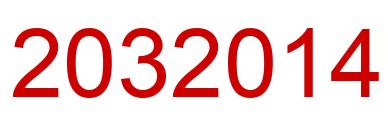 Number 2032014 red image