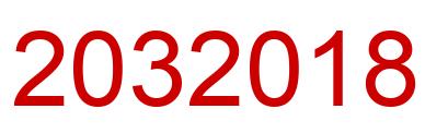 Number 2032018 red image