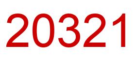Number 20321 red image