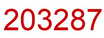 Number 203287 red image