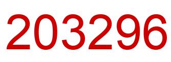 Number 203296 red image
