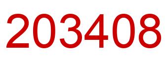 Number 203408 red image
