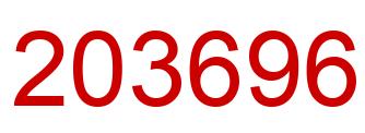 Number 203696 red image