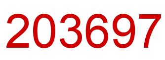 Number 203697 red image