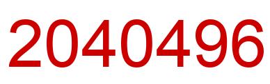 Number 2040496 red image