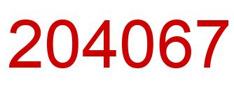 Número 204067 imagen rojo