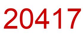 Number 20417 red image