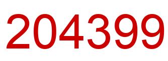 Número 204399 imagen rojo