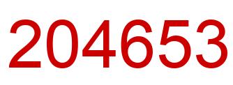 Número 204653 imagen rojo