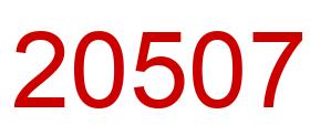 Número 20507 imagen rojo