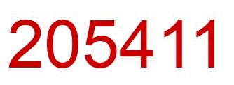 Number 205411 red image