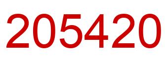 Number 205420 red image