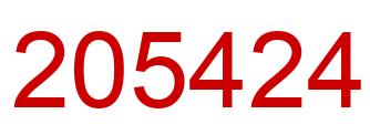 Number 205424 red image