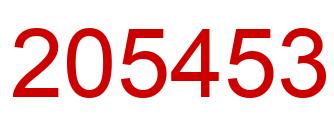 Number 205453 red image