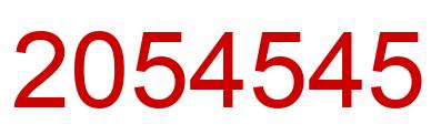 Number 2054545 red image