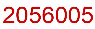 Number 2056005 red image