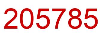 Número 205785 imagen rojo