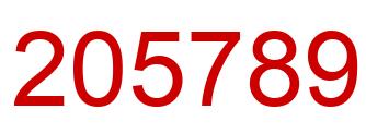 Número 205789 imagen rojo